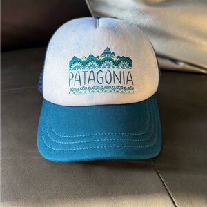Patagonia Blue and White Trucker Hat